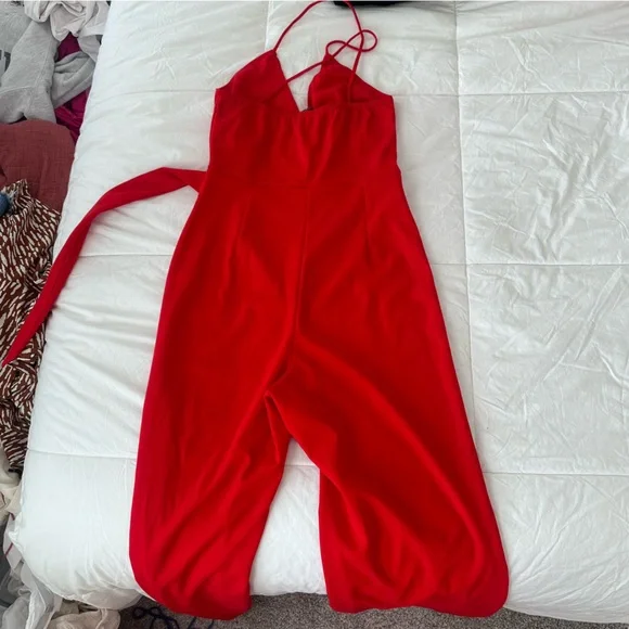 SHEIN red jumpsuit, size S - Picture 2 of 3